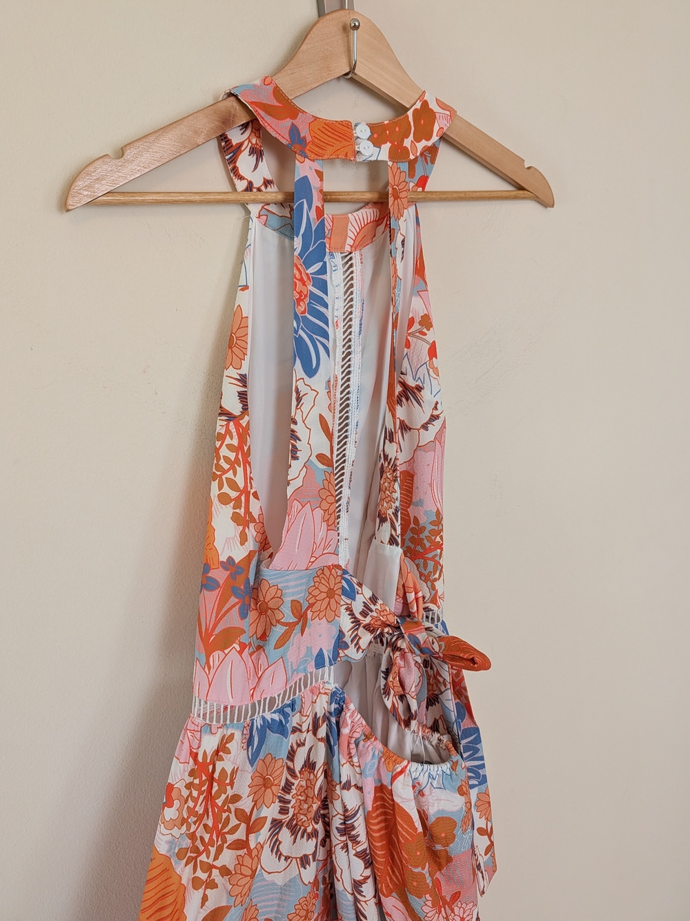Zesica Boho Floral Halter Maxi Dress